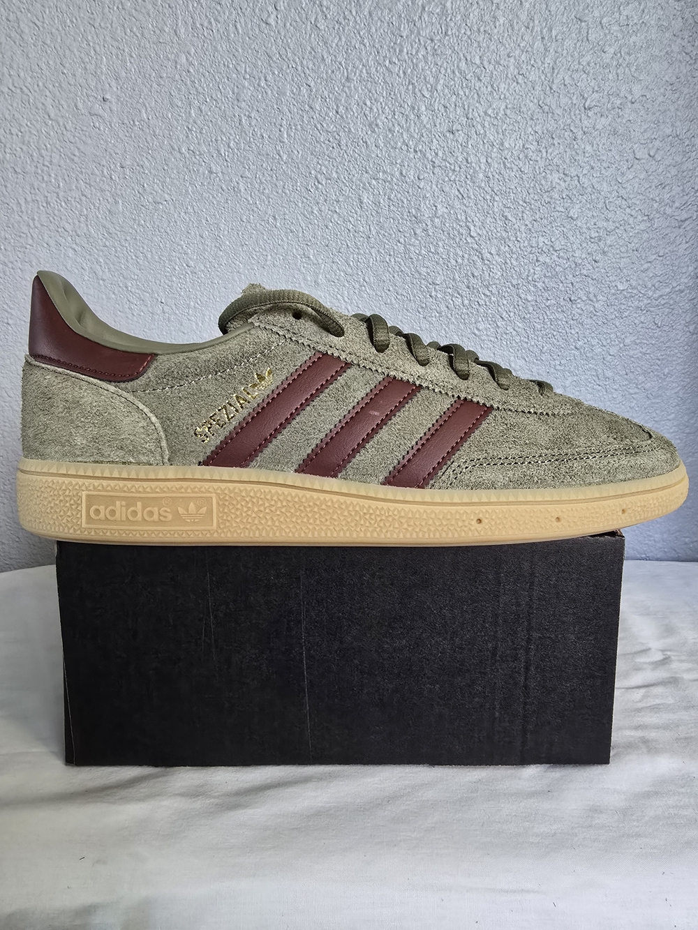 adidas Men’s Handball Spezial Suede Sneaker - Olive Green / Maroon